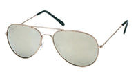 Cargar imagen en el visor de la galería, Sonnenbrille Pilotenbrille 400 UV verspiegelt golden Doppelsteg pink grün gelb blau - chic - net.de
