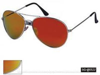 Load image into Gallery viewer, Sonnenbrille Pilotenbrille verspiegelt bunt Metall Unisex Brille 400 UV - chic - net.de
