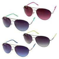 Load image into Gallery viewer, Sonnenbrille Unisex Pilotenbrille bunt Pornobrille Fliegerbrille getönt 400UV silber - chic - net.de
