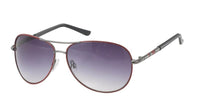 Load image into Gallery viewer, Sonnenbrille Unisex Pilotenbrille bunt Pornobrille Streifen lila getönt 400UV Fliegerbrille - chic - net.de
