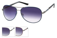 Load image into Gallery viewer, Sonnenbrille Unisex Pilotenbrille bunt Pornobrille Streifen lila getönt 400UV Fliegerbrille - chic - net.de
