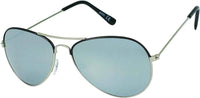 Load image into Gallery viewer, Sonnenbrille Unisex Pilotenbrille Pornobrille Fliegerbrille Perlglanz verspiegelt 400UV schwarz silber - chic - net.de

