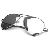Load image into Gallery viewer, Sonnenbrille Unisex Pilotenbrille Pornobrille Perlglanz silbern verspiegelt Fliegerbrille 400UV - chic - net.de
