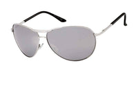 Cargar imagen en el visor de la galería, Sonnenbrille Unisex Pilotenbrille Pornobrille Spiegelbrille Perlglanz verspiegelt 400UV silber - chic - net.de
