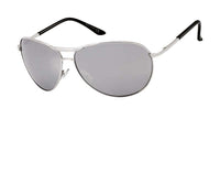 Cargar imagen en el visor de la galería, Sonnenbrille Unisex Pilotenbrille Pornobrille Spiegelbrille Perlglanz verspiegelt 400UV silber - chic - net.de
