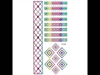 Cargar imagen en el visor de la galería, Tattoo Motivbogen schilldernd bunt temporär Klebetattoos Gitterband Schmuck Tattoos - chic - net.de
