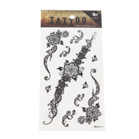 Load image into Gallery viewer, Tattoo schwarz Tribal Muster Blumen Mandala geschlängelt temporär Klebetattoos - chic - net.de

